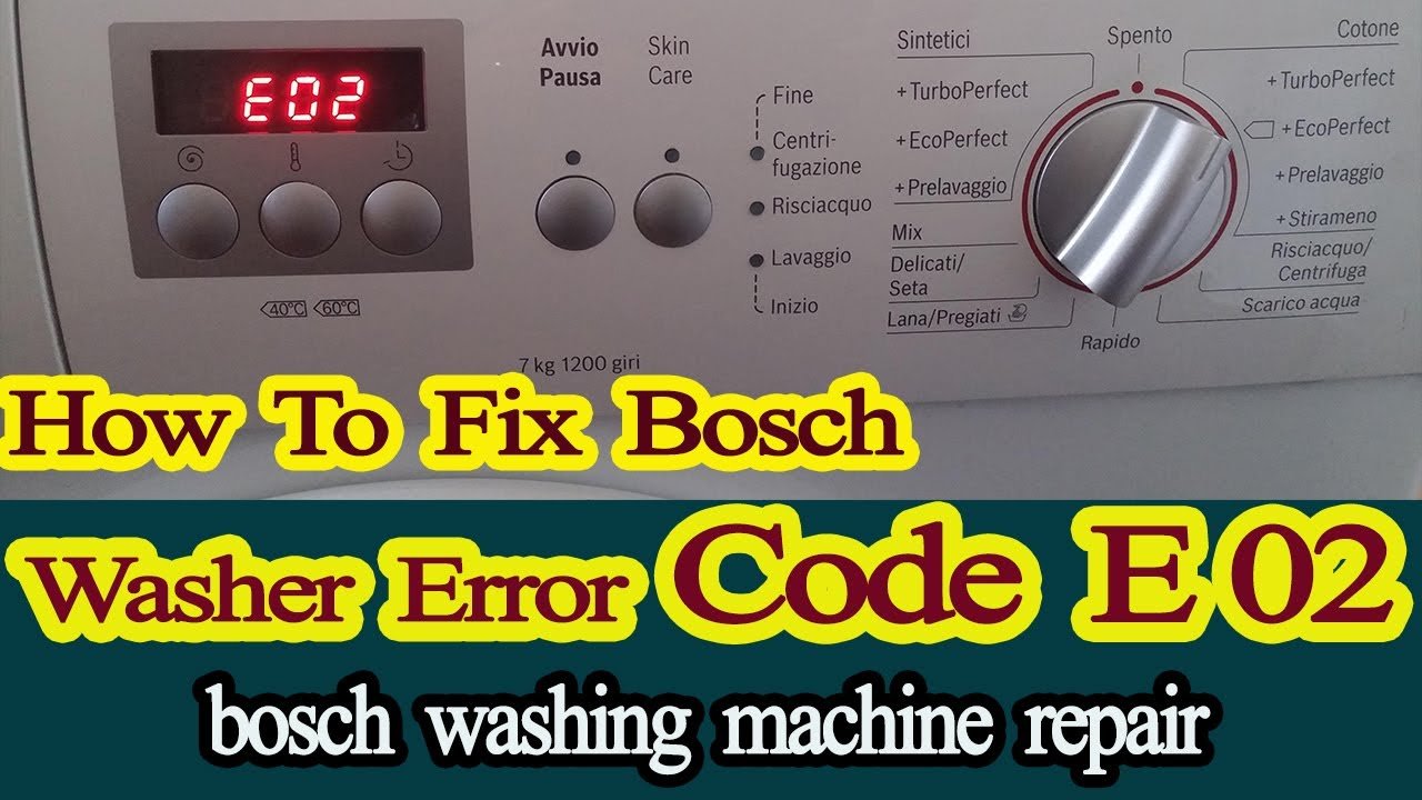 Bosch Washer Code E02