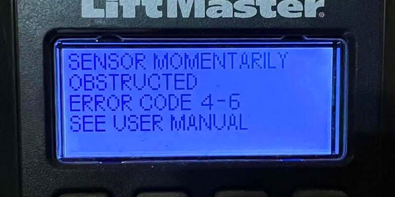 Liftmaster Error Codes 4 6