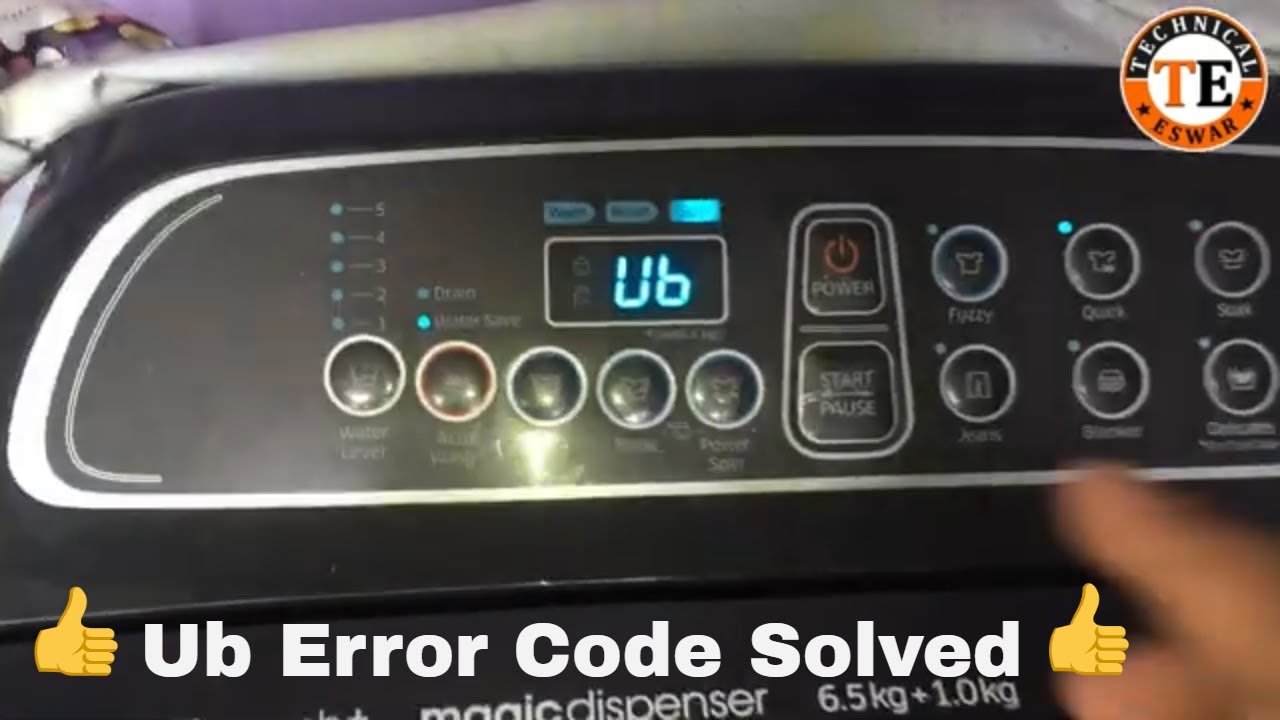 Samsung Washer Code Ub