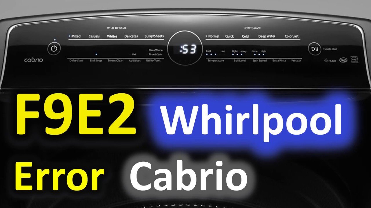 Whirlpool Washer Error Code E2 F9