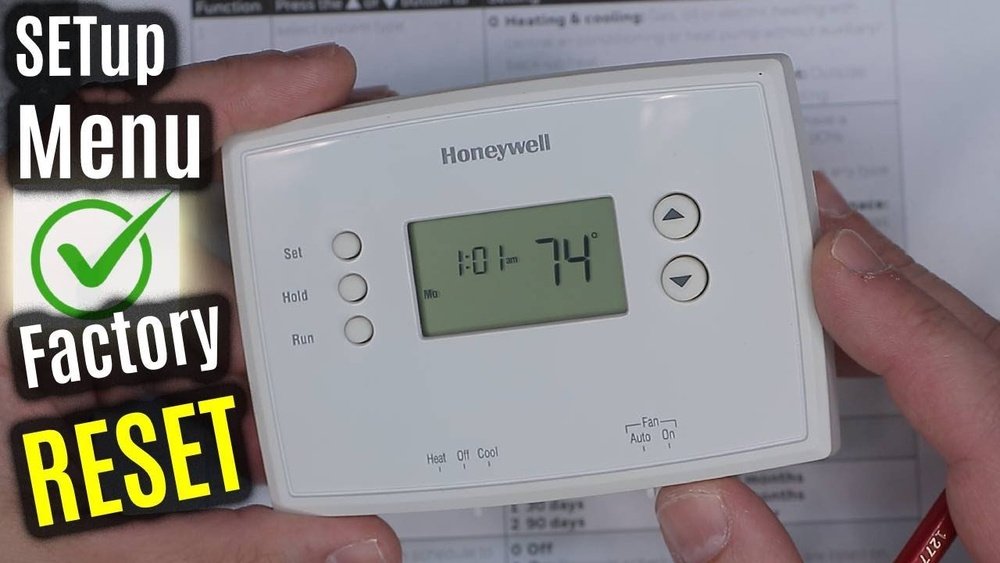 Honeywell Thermostat Reset
