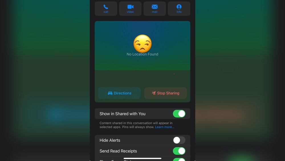 Iphone No Location Found