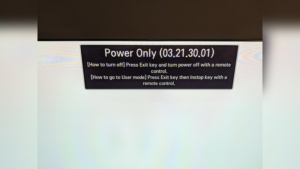 Lg Tv Power Only White Screen