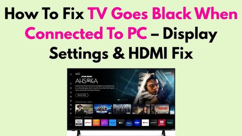 Tv Goes Black When Connected to Pc