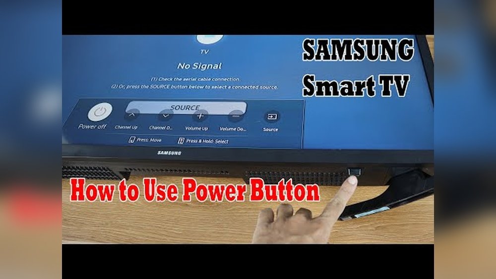 Where is the Power Button on Samsung Tv